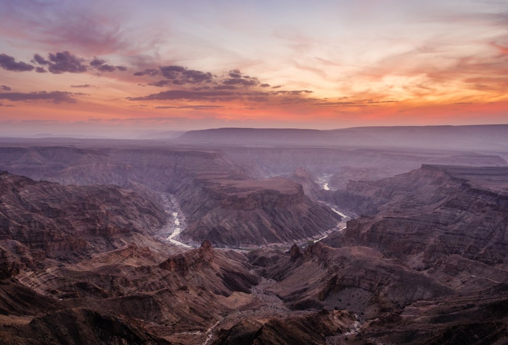 Sonnenuntergang über dem Fish River Canyon